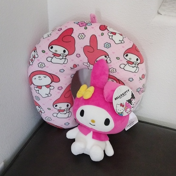 Sanrio Hello Kitty & Friends MY MELODY Plush + Travel Pillow - Picture 1 of 1